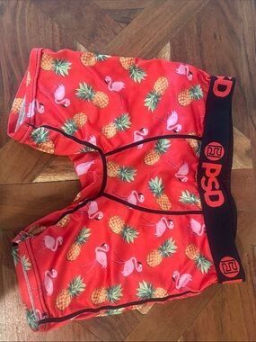 PSD Red Flamingo & Pineapple Print Boxer Briefs